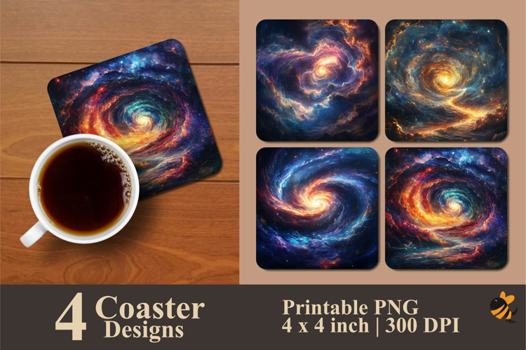 Cloud Vortex Coaster Sublimation Design