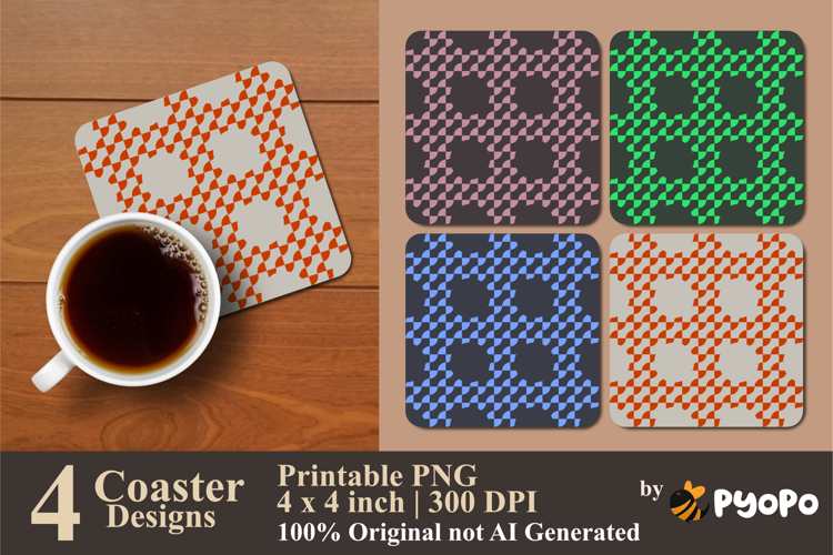 Echo Circle Coaster Sublimation Design