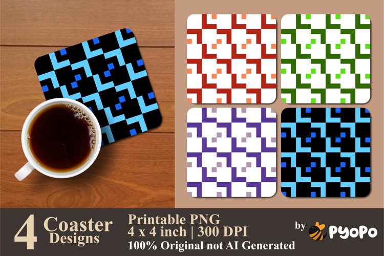 Color Ring Coaster Sublimation Design