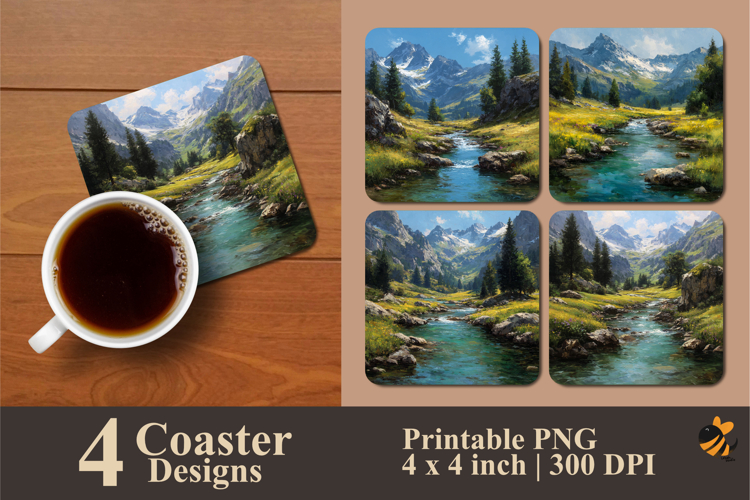 Clarity of Nature Coaster Sublimation Design