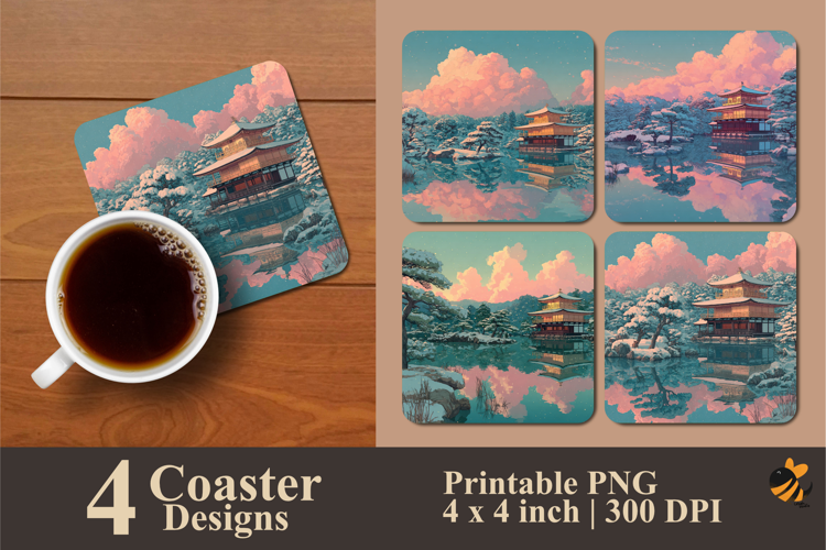 Dreamy Winter Coaster Sublimation Design