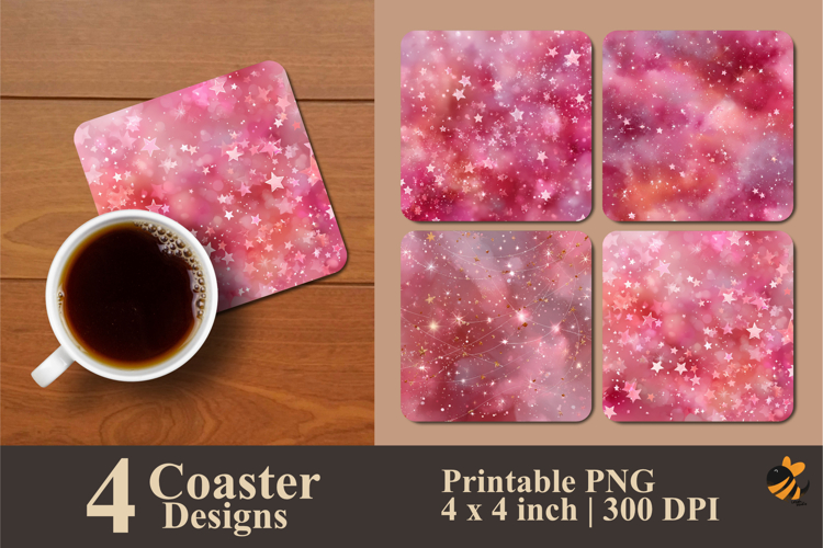 Full of Stars Coaster Sublimation Design