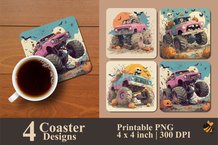 Autumn Fun Coaster Sublimation Design