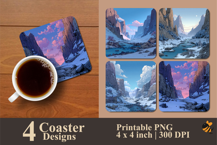 Fantasy Forest Coaster Sublimation Design