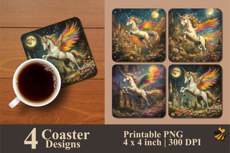 Pegasus Coaster Sublimation Design