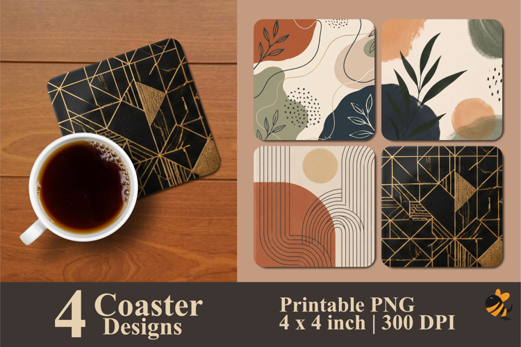 Art Geometric Coaster Sublimation Designs
