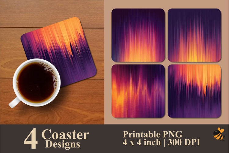 Purple Gradient Coaster Sublimation Design