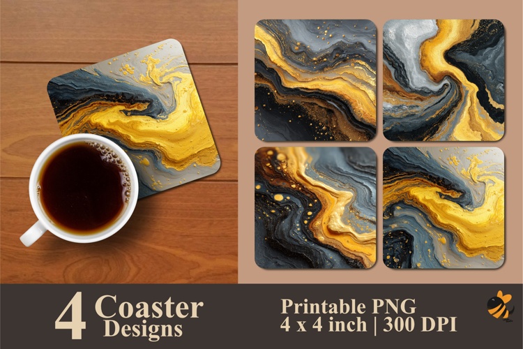Luxury Texture Coaster Sublimation Design