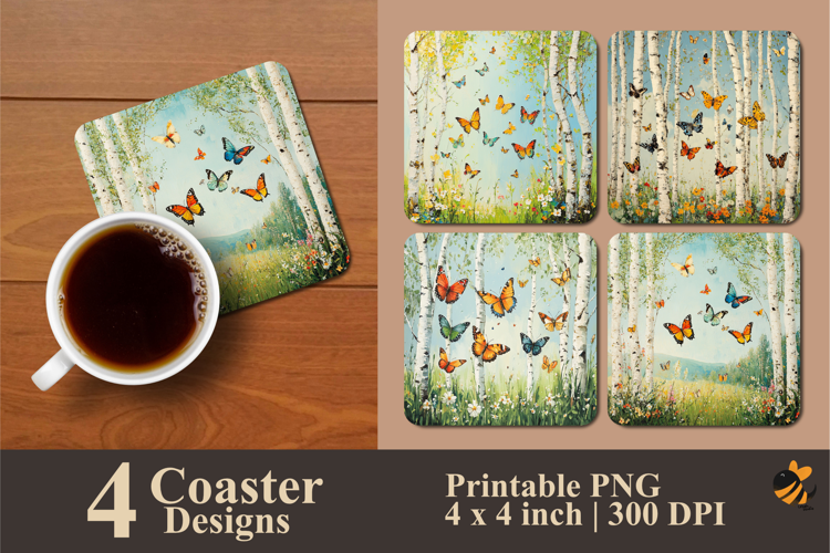 Pasture Party Coaster Sublimation Design