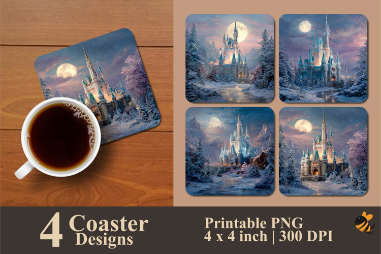 Frozen Palace Coaster Sublimation Design