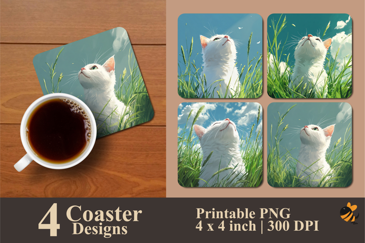 Cool and Peaceful Coaster Sublimation Design