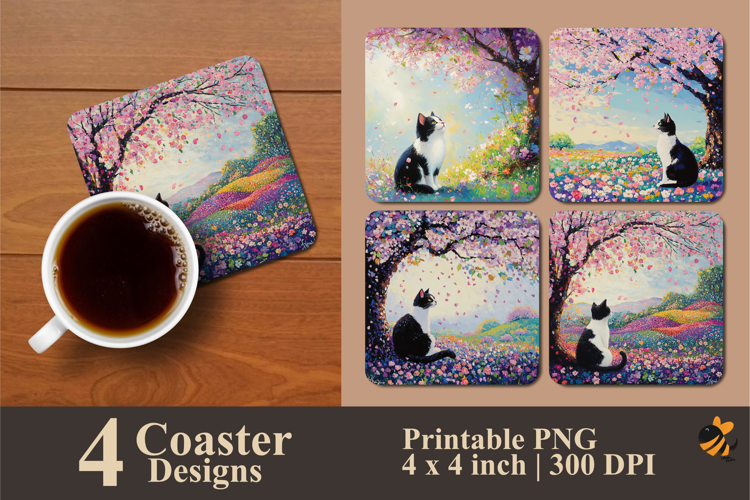 Graceful Coaster Sublimation Design