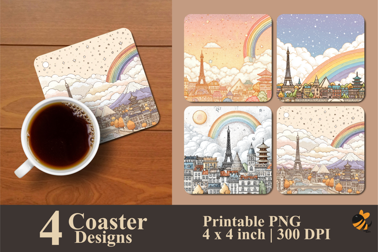 The Joy of Nature Coaster Sublimation Design