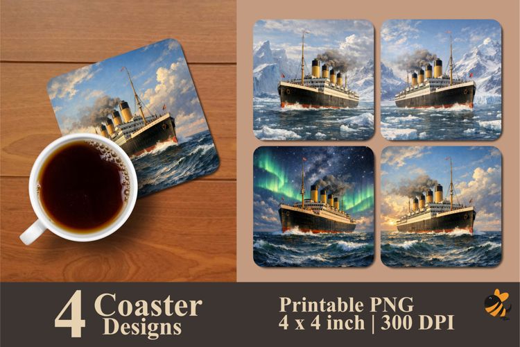 Ocean of Trials Coaster Sublimation Design