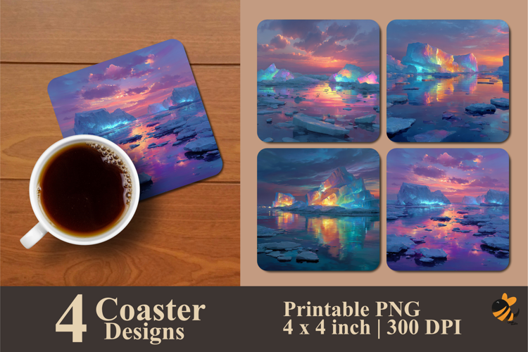 Color Fantasy Coaster Sublimation Design