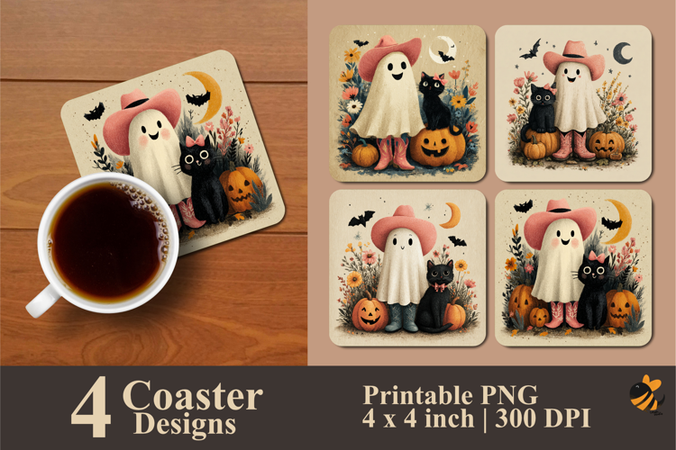 Halloween Family Coaster Sublimation Design