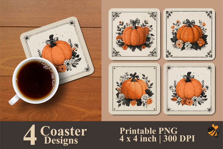 Fall Harmony Coaster Sublimation Design