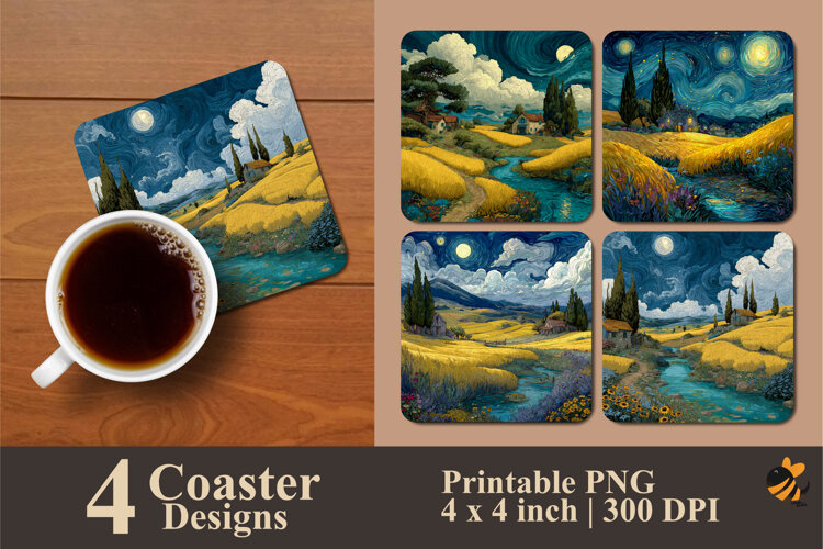 Natural Ecosystem Coaster Sublimation Design example image 1