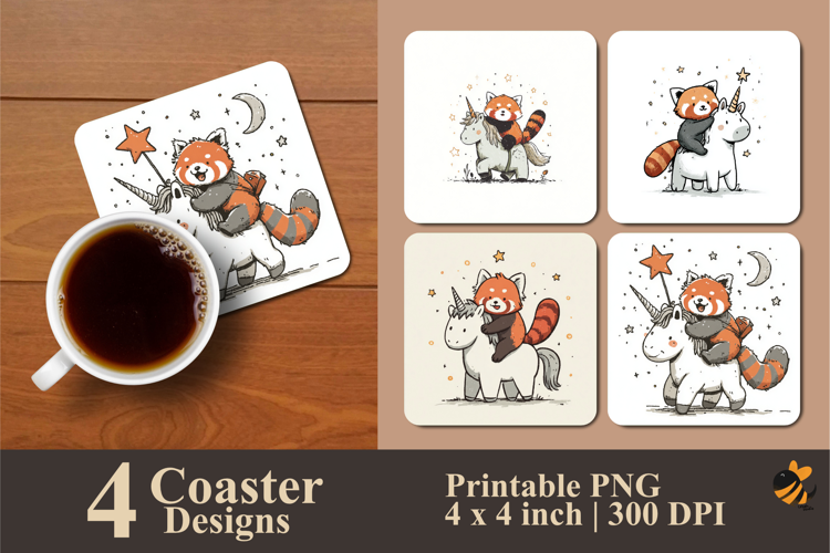 Animal Joy Coaster Sublimation Design