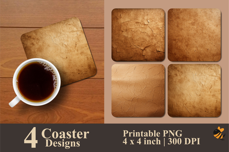 Texture Paper Coaster Sublimation Design