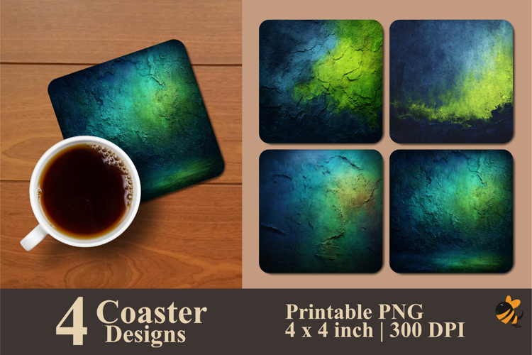Sandy Texture Coaster Sublimation Design