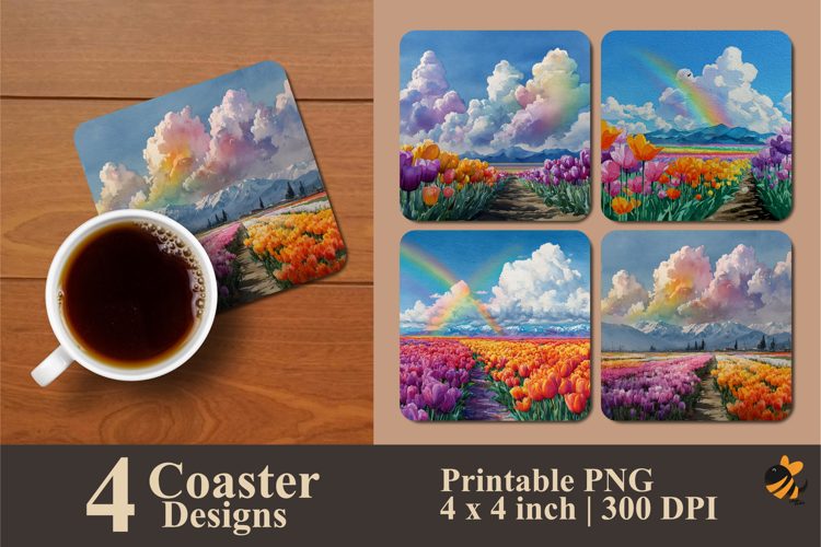 Tulip Fertility Coaster Sublimation Designs