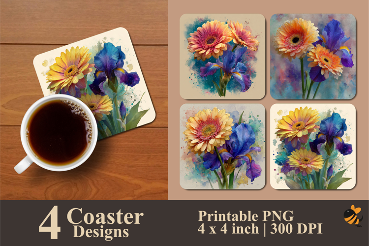 Spring Harmony Coaster Sublimation Design