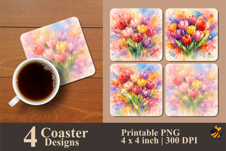 Soft Harmony Coaster Sublimation Design