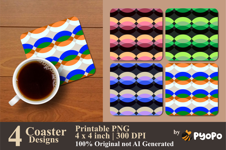 Layered Spectrum Coaster Sublimation Design