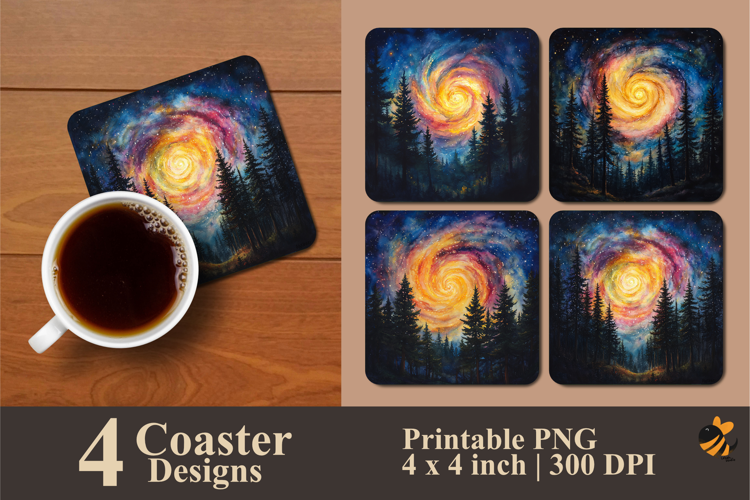 Forest Secrets Coaster Sublimation Design