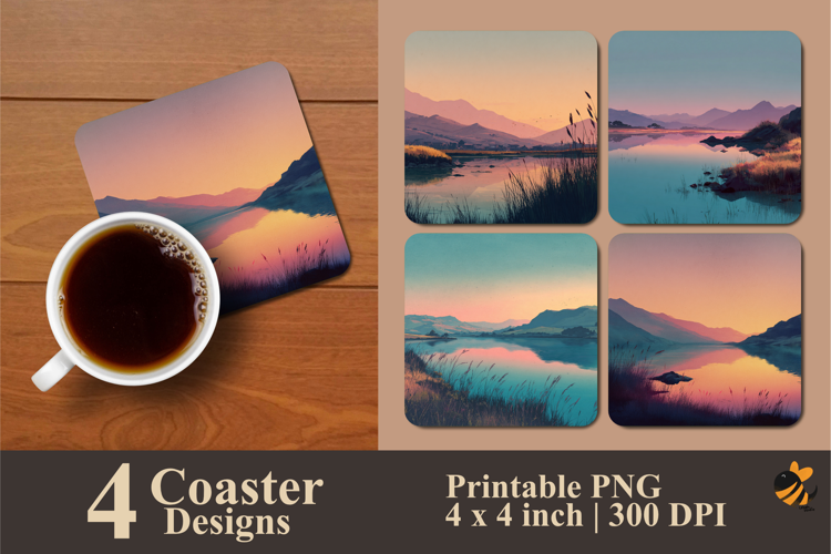 Lake Hills Coaster Sublimation Designs