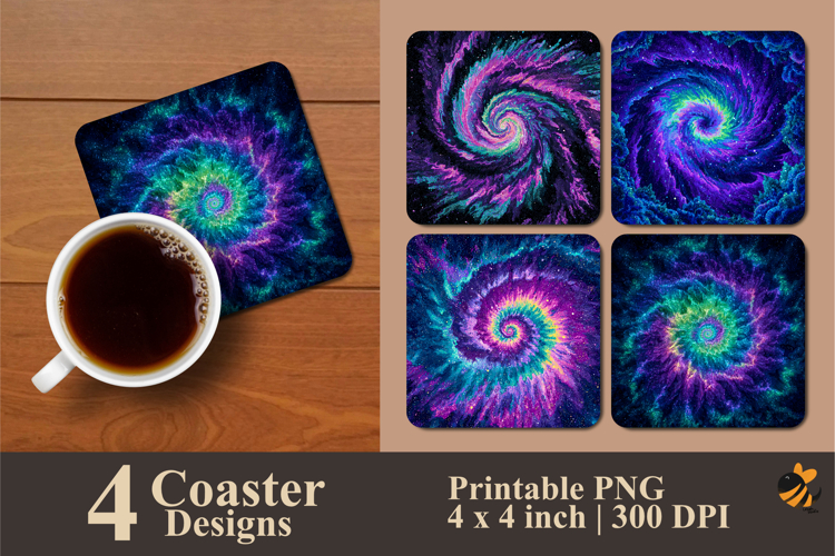 Twisted Light Coaster Sublimation Design