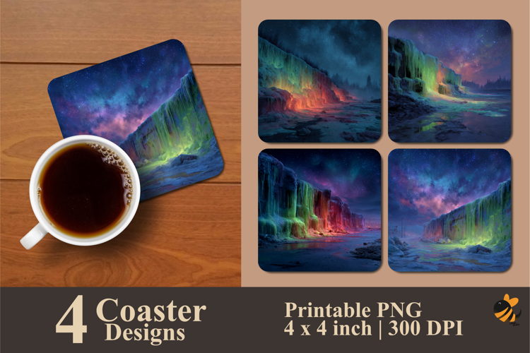 Snow Landscape Coaster Sublimation Design