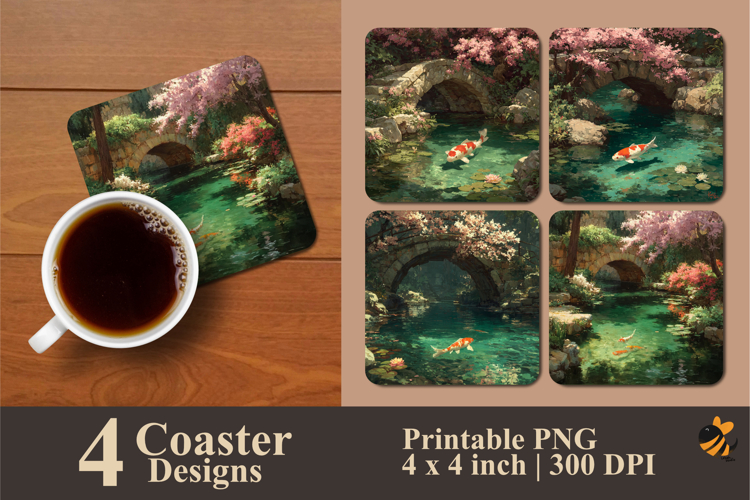 Amazing Little River Coaster Sublimation Design
