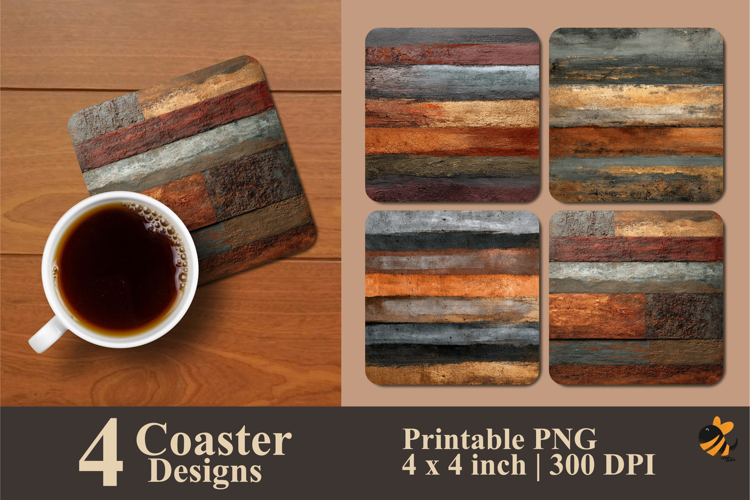 Wall Texture Coaster Sublimation Design