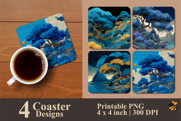 Big Lush Tree Coaster Sublimation Designs