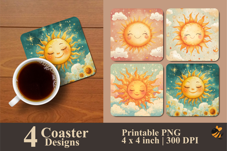 Mentari's Smile Coaster Sublimation Design