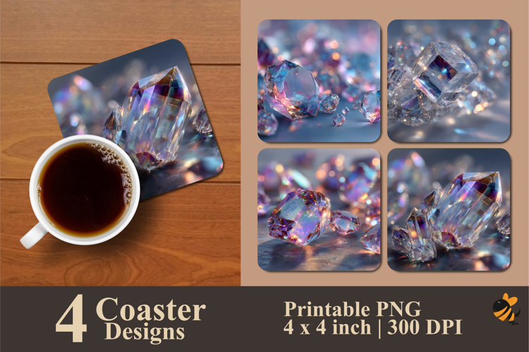 Precious Diamonds Coaster Sublimation Design