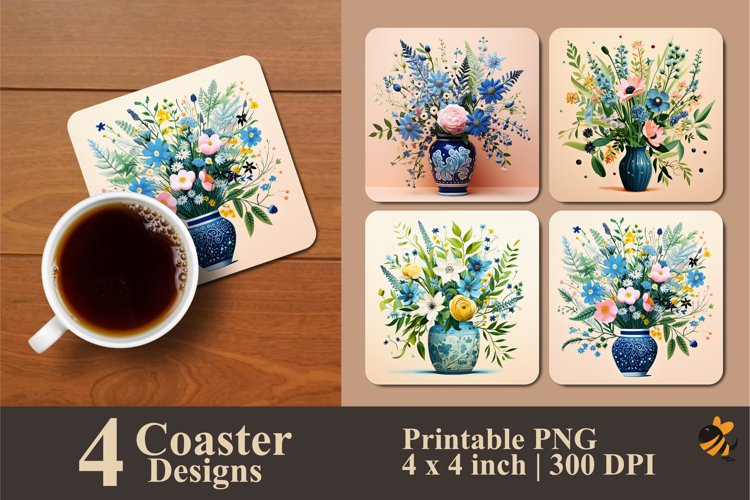 Aesthetic Urn Coaster Sublimation Design