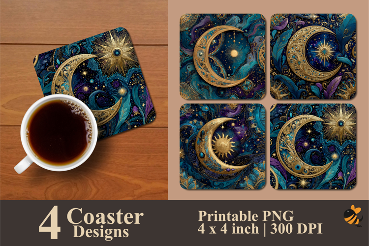 Fantasy Month Coaster Sublimation Design