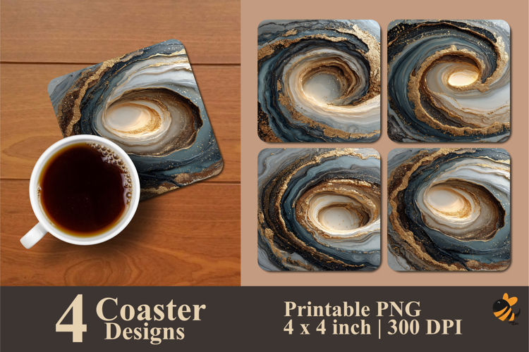 Abstract Rotating Circle Coaster Sublimation Design