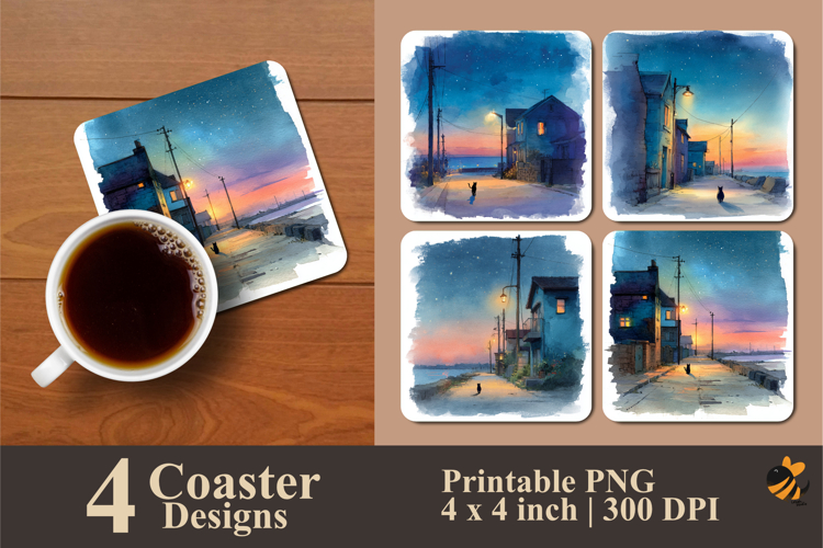 Picture of Life Coaster Sublimation Design