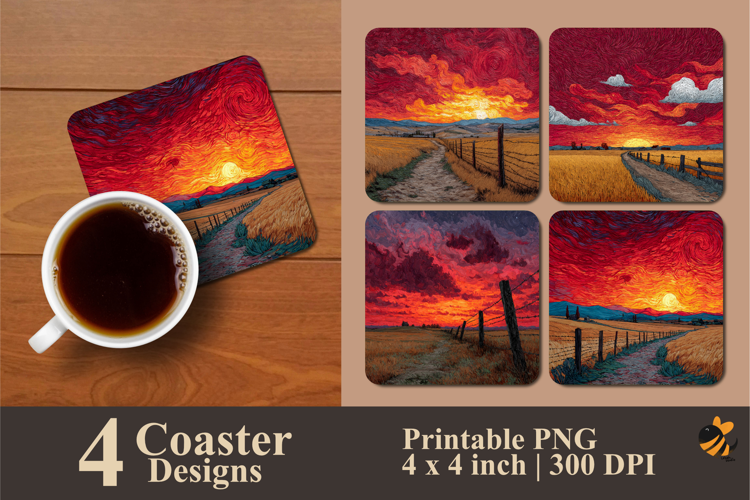 Regional Borders Coaster Sublimation Design