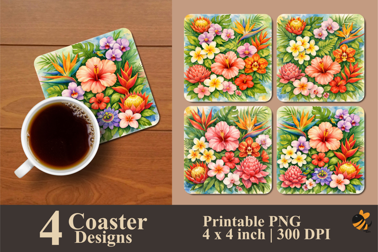 Paradise Harmony Coaster Sublimation Design