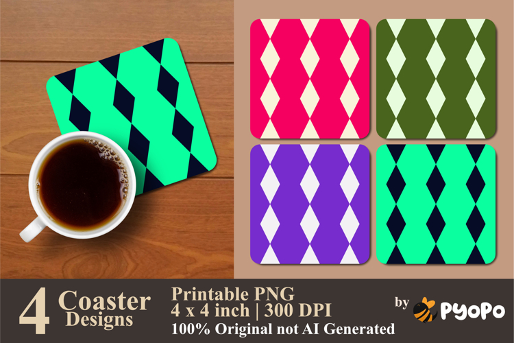 Diamond Harmony Coaster Sublimation Design