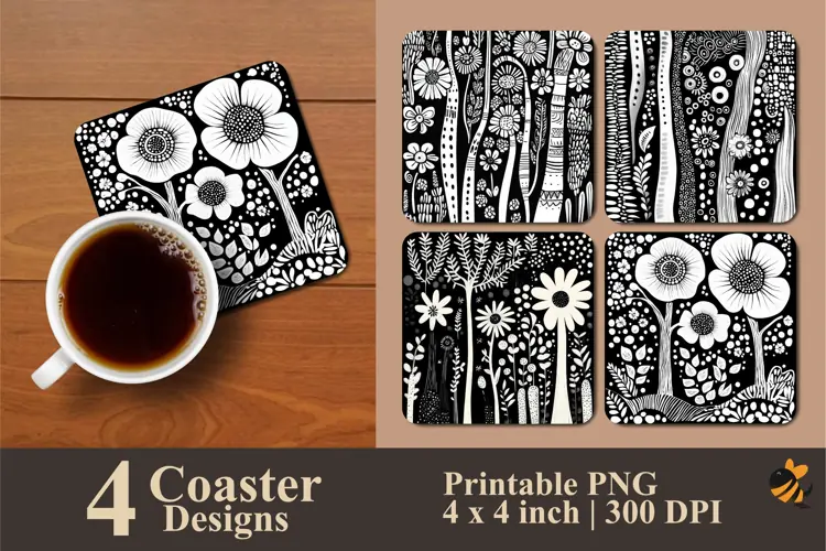African Pattern Coaster Sublimation Design