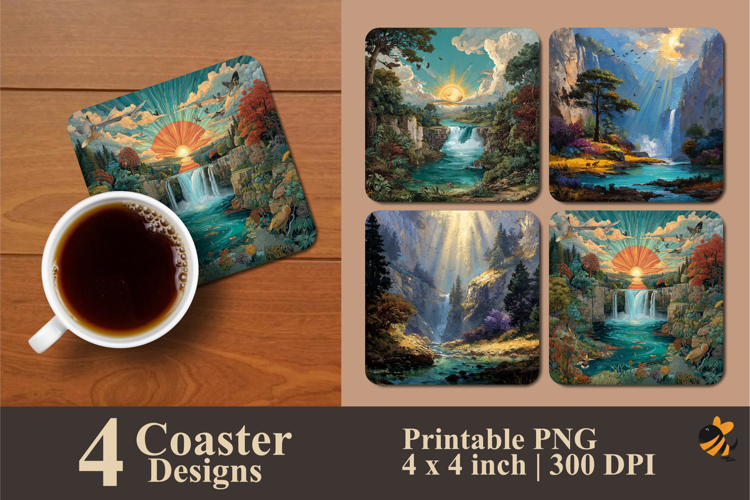 Natural Wisdom Coaster Sublimation Designs