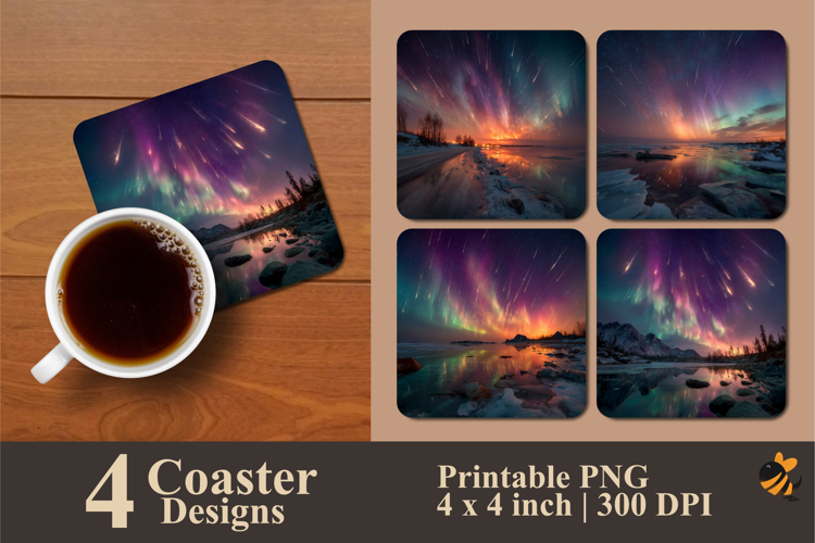 Celestial Crossing Coaster Sublimation Design