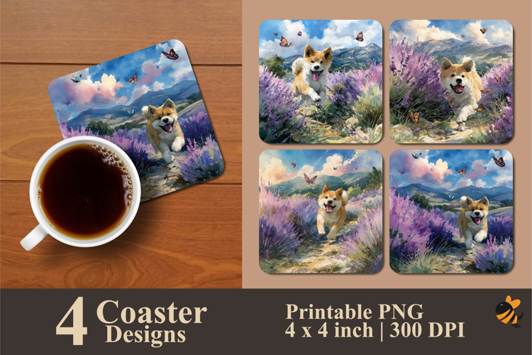 Spring Nature Coaster Sublimation Design