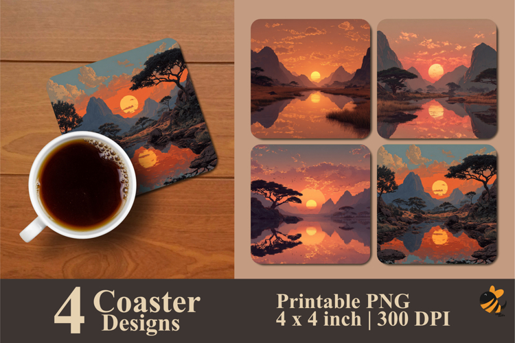 Horizon of Peace Coaster Sublimation Design